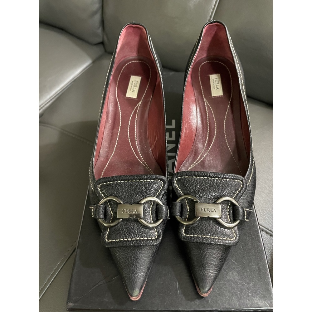 Furla Black Leather Women's Shoes